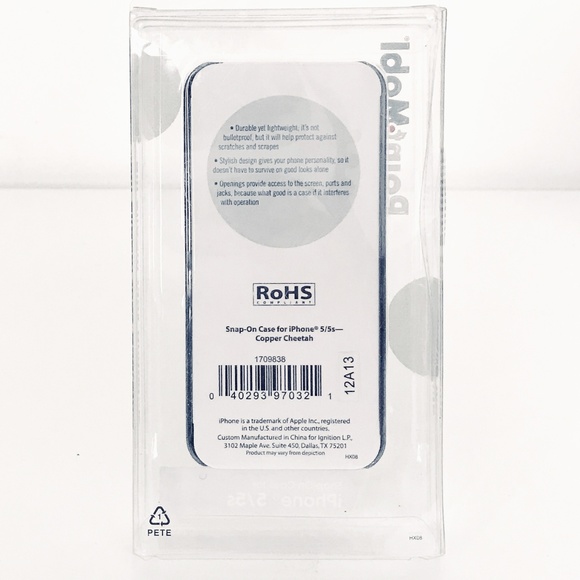 COPPER CHEETAH iPHONE 5/5s SNAP ON CASE - Picture 2 of 2